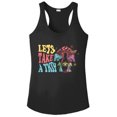Lets Take A Trip Mushroom Colorful Ladies PosiCharge Competitor Racerback Tank