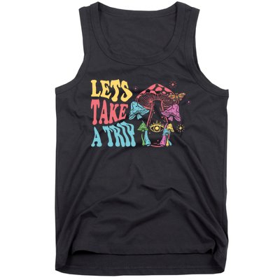 Lets Take A Trip Mushroom Colorful Tank Top