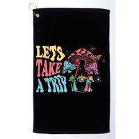 Lets Take A Trip Mushroom Colorful Golf Towel