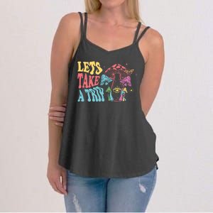 Lets Take A Trip Mushroom Colorful Women's Strappy Tank