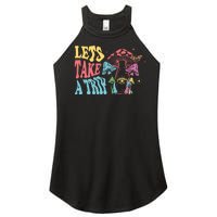 Lets Take A Trip Mushroom Colorful Women's Perfect Tri Rocker Tank