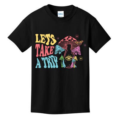 Lets Take A Trip Mushroom Colorful Kids T-Shirt