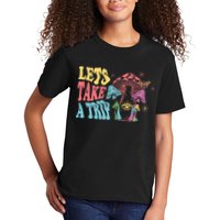 Lets Take A Trip Mushroom Colorful Kids T-Shirt