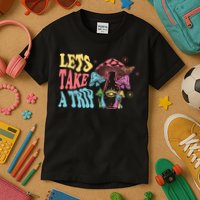 Lets Take A Trip Mushroom Colorful Kids T-Shirt