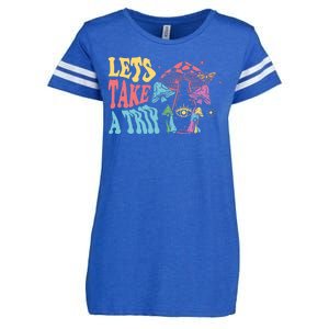 Lets Take A Trip Mushroom Colorful Enza Ladies Jersey Football T-Shirt