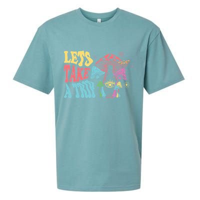 Lets Take A Trip Mushroom Colorful Sueded Cloud Jersey T-Shirt