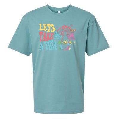 Lets Take A Trip Mushroom Colorful Sueded Cloud Jersey T-Shirt