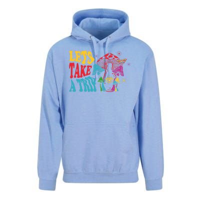 Lets Take A Trip Mushroom Colorful Unisex Surf Hoodie