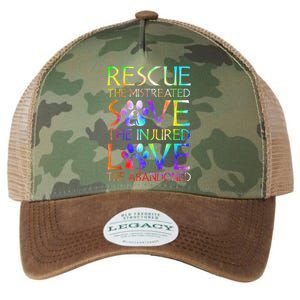 Love The Abandoned Save The Injured Rescue The Mistreated Legacy Tie Dye Trucker Hat