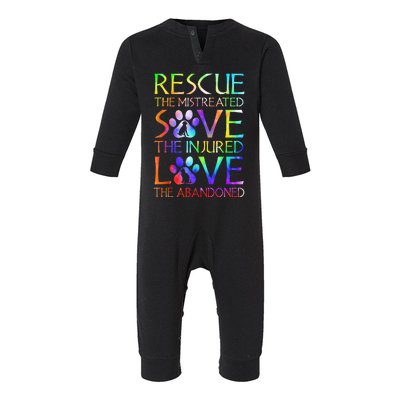 Love The Abandoned Save The Injured Rescue The Mistreated Infant Fleece One Piece