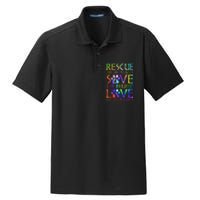 Love The Abandoned Save The Injured Rescue The Mistreated Dry Zone Grid Polo