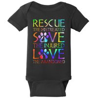 Love The Abandoned Save The Injured Rescue The Mistreated Baby Bodysuit