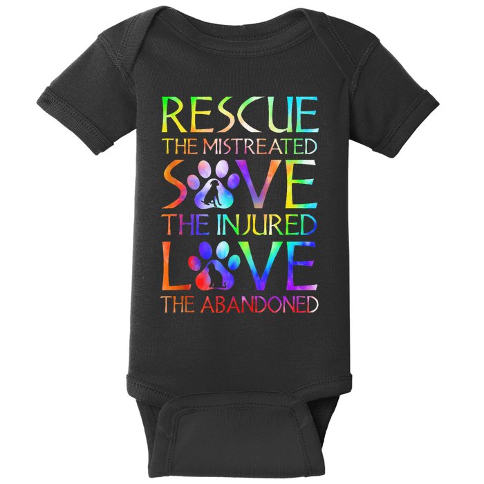 Love The Abandoned Save The Injured Rescue The Mistreated Baby Bodysuit