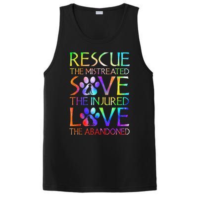 Love The Abandoned Save The Injured Rescue The Mistreated PosiCharge Competitor Tank