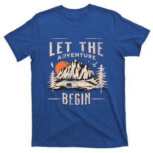 Let The Adventure Begin Trekking Hiking Vacay Vibes Gift T-Shirt