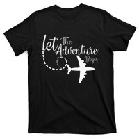 Let The Adventure Begin Inspirational Airplane Travel Mode T-Shirt