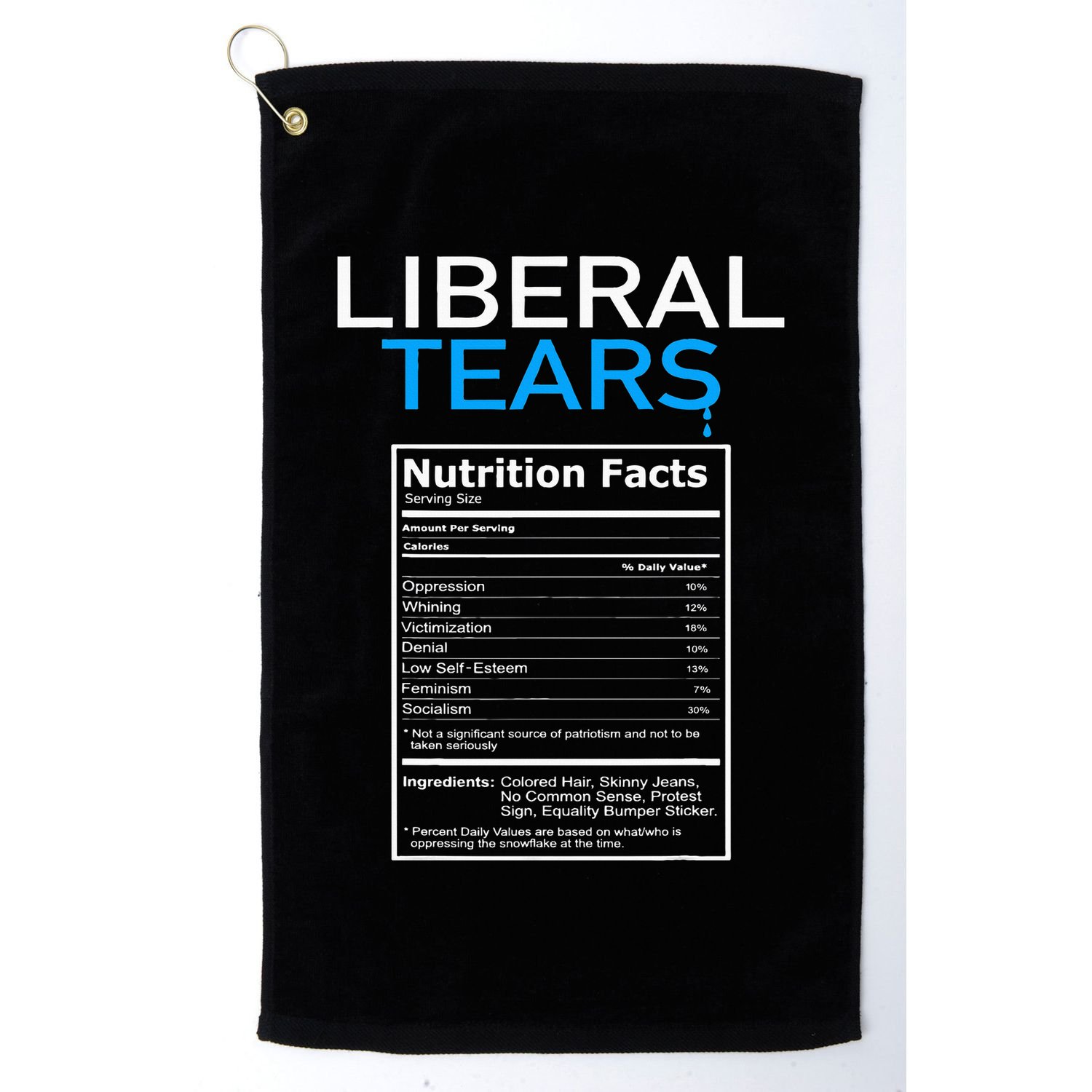 Liberal Tears Anti Liberal Pro Trump Republican Gift Golf Towel