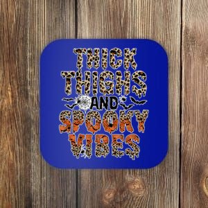 Leopard Thighs And Spooky Vibes Halloween Outfits Costume Great Gift Coaster