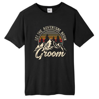 Let The Adventure Begin Groom Honeymoon Couples Matching Sweatshirt Tall Fusion ChromaSoft Performance T-Shirt