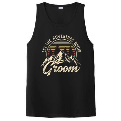 Let The Adventure Begin Groom Honeymoon Couples Matching Sweatshirt PosiCharge Competitor Tank