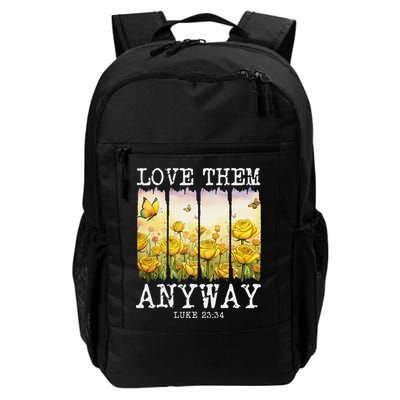 Love Them Anyway Butterfly Rose Motivation Christian Women Daily Commute Backpack