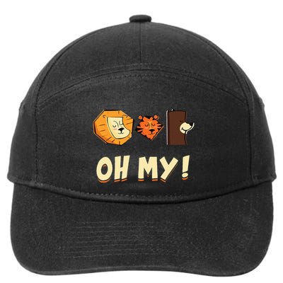Lion Tiger And Bear Oh My Animal Lovers 7-Panel Snapback Hat