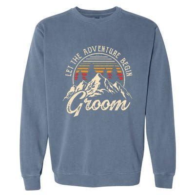 Let The Adventure Begin Groom Honeymoon Couples Matching Garment-Dyed Sweatshirt