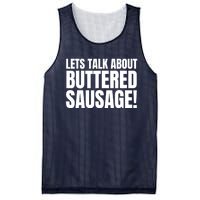 Lets Talk About Buttered Sausage Funny Mesh Reversible Basketball Jersey Tank