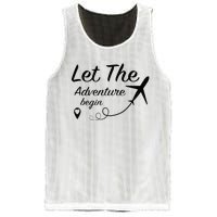 Let The Adventure Begin Airplane Travel Traveling Mesh Reversible Basketball Jersey Tank