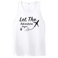 Let The Adventure Begin Airplane Travel Traveling PosiCharge Competitor Tank