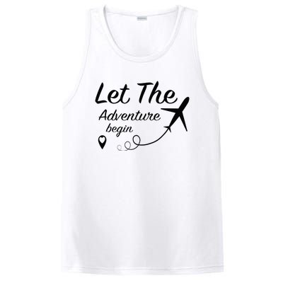 Let The Adventure Begin Airplane Travel Traveling PosiCharge Competitor Tank