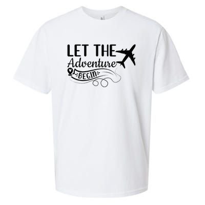 Let The Adventure Begin Love Travel Airplane Traveling Sueded Cloud Jersey T-Shirt