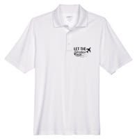 Let The Adventure Begin Love Travel Airplane Traveling Men's Origin Performance Pique Polo