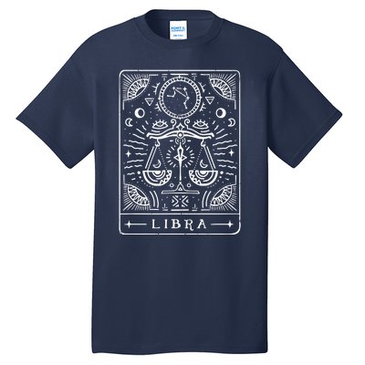 Libra Tarot Art Libra Zodiac Sign Libra Birthday Month Tall T-Shirt