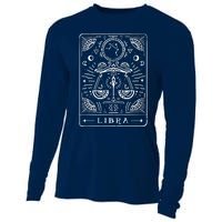 Libra Tarot Art Libra Zodiac Sign Libra Birthday Month Cooling Performance Long Sleeve Crew