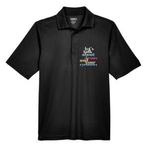 LetS Talk About Jesus And Your Eyebrows Men's Origin Performance Pique Polo