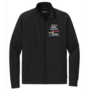 LetS Talk About Jesus And Your Eyebrows Stretch Full-Zip Cadet Jacket