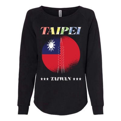 Love Taiwan And Taipei Cool Gift Womens California Wash Sweatshirt