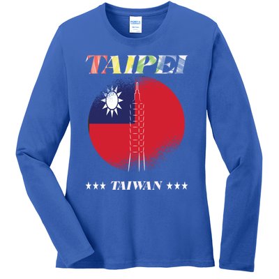 Love Taiwan And Taipei Cool Gift Ladies Long Sleeve Shirt