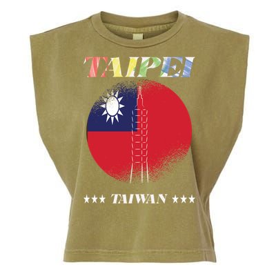 Love Taiwan And Taipei Cool Gift Garment-Dyed Women's Muscle Tee