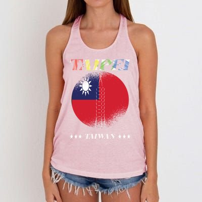 Love Taiwan And Taipei Cool Gift Women's Knotted Racerback Tank