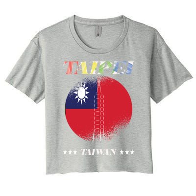 Love Taiwan And Taipei Cool Gift Women's Crop Top Tee