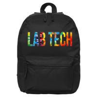 Lab Tech Appreciation Day Tie Dye For Women For Work 16 in Basic Backpack