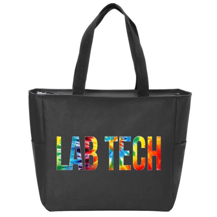 Lab Tech Appreciation Day Tie Dye For Women For Work Zip Tote Bag