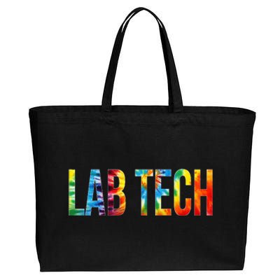 Lab Tech Appreciation Day Tie Dye For Women For Work Cotton Canvas Jumbo Tote