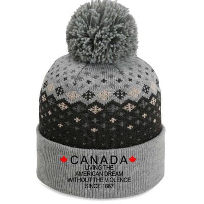 Living The American Dream Since 1867 Canada The Baniff Cuffed Pom Beanie