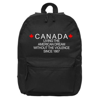Living The American Dream Since 1867 Canada 16 in Basic Backpack