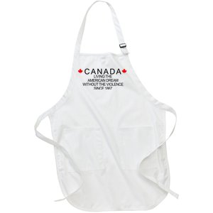 Living The American Dream Since 1867 Canada Full-Length Apron With Pockets