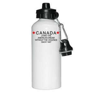 Living The American Dream Since 1867 Canada Aluminum Water Bottle