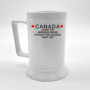 Living The American Dream Since 1867 Canada Beer Stein